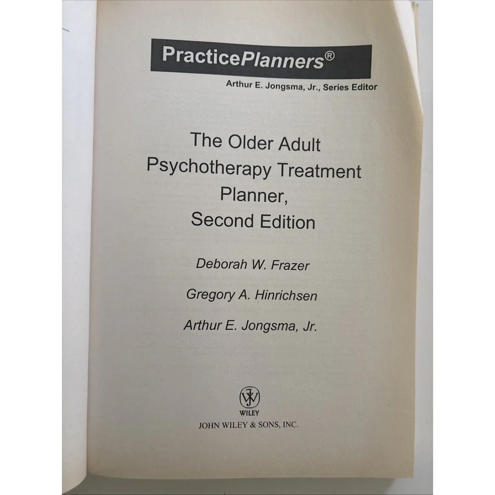 The Older Adult Psychotherapy Treatment Planner EUC No Writing/Highlights Inside